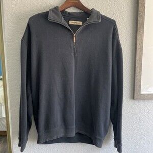 Tommy Bahama Black Quarter Zip Pullover Men’s Size Medium